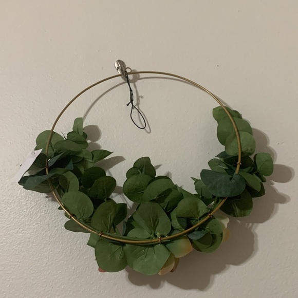 Eucalyptus Succulents Wire Wreath New - Picture 4 of 6